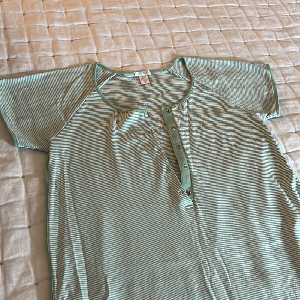 Lake pima maternity nightgown in Parisian Green